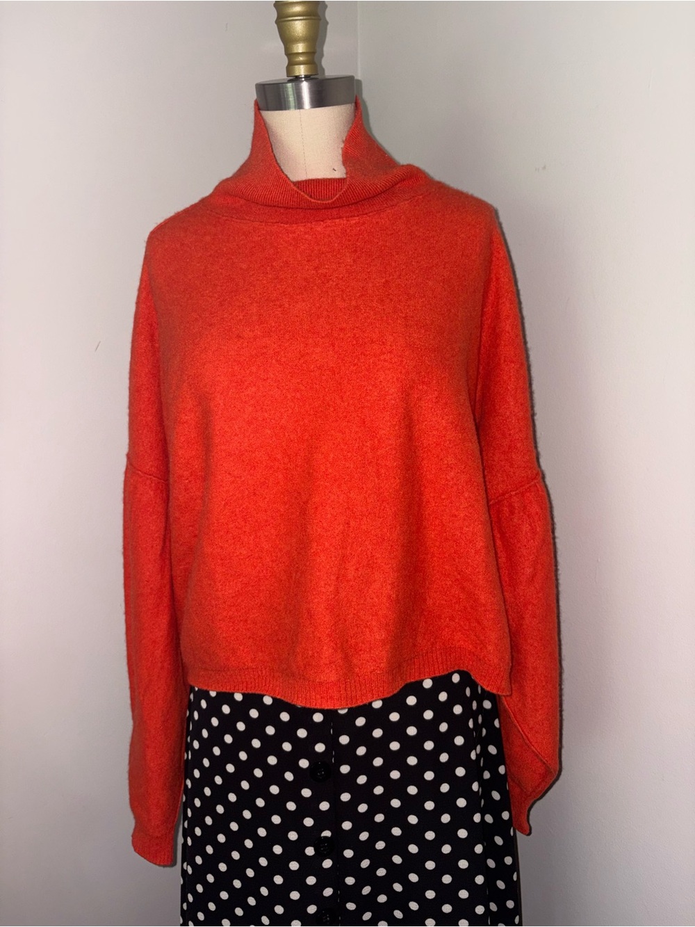 Free People Red Cashmere Sweater Size Large - Picture 3 of 8